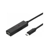 VALUE USB 2.0 Verlngerung, aktiv, mit Repeater, A-C, schwarz, 10 m