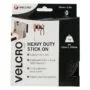 VELCRO Klettband Extra Stark Selbstklebend. Haken & Flausch 50mm x 2.5m Schwarz