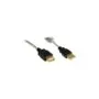Verlängerung USB 2.0 Stecker A an Buchse A. High Quality mit Ferritkern und Goldkontakten. transparent. 2m.