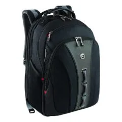 WENGER Legacy Notebook Rucksack fuer 35.8 bis 39.6cm 14.1 bis 15.6Zoll Tablet. Laptop schwarz grau