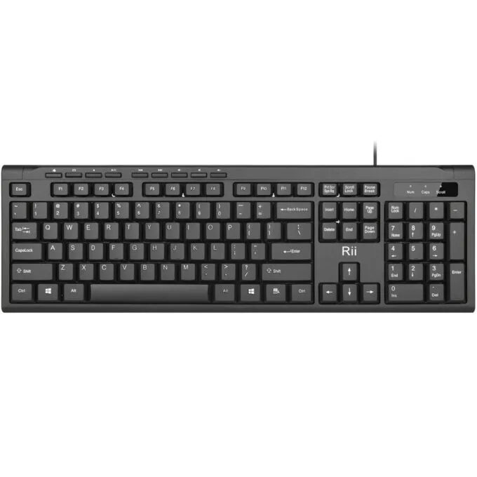 Rii Keyboard Wired Ultra-Slim Silent Full Sized RK907 — image 1