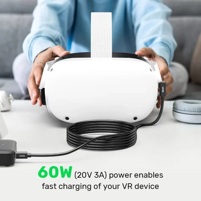 Unitek UC VR Link Pro Cable USB-C to USB-C 90 Degree 5Gps & 60W 5.0m C14094A — image 10