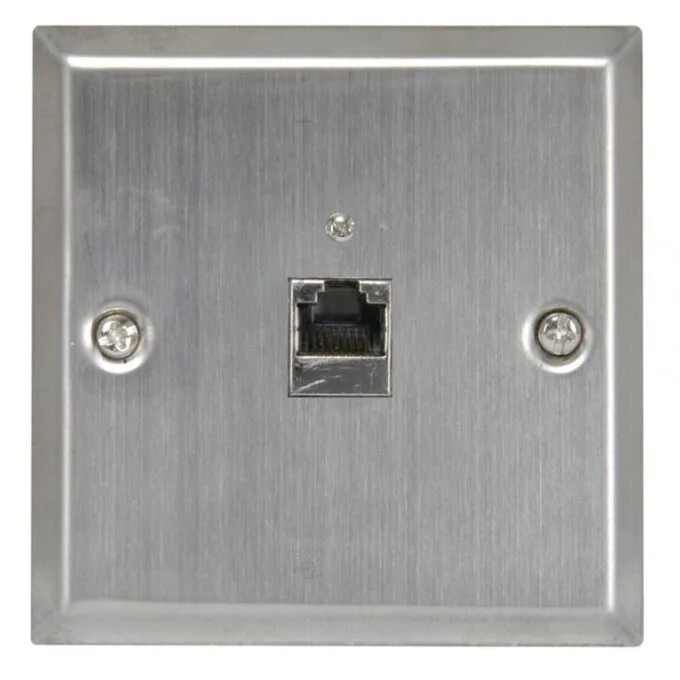 AV:link Wallplate CAT5 Connection Steel 122.297UK — image 1