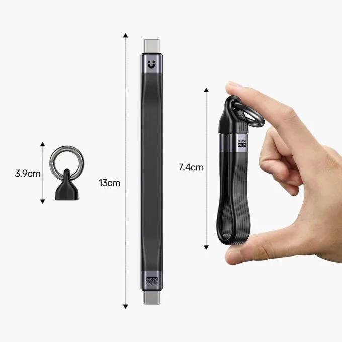 Unitek UC USB-C 4.0 M-M Cable & Keychain 0.13m 240W+40G+8K C14179A-0.13M — image 13