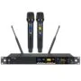 Citronic TU2-H True Diversity Multi-UHF Dual Handheld Wireless Microphones 171.033UK