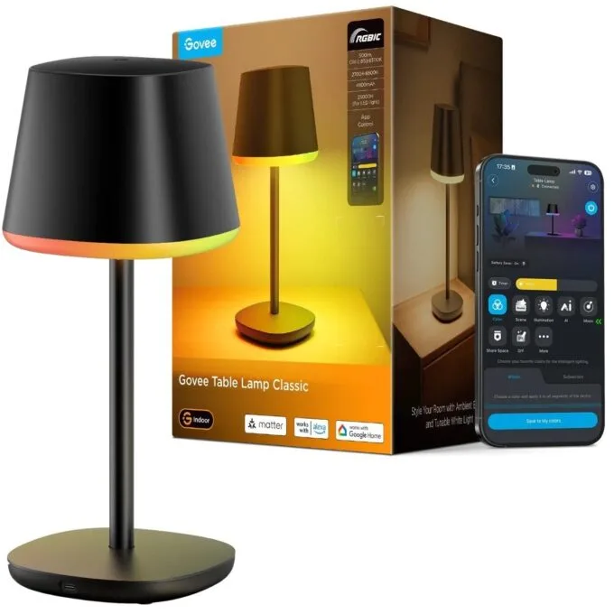 Govee Lamp Table RGBICWW Portable 30hrs (Table Lamp Classic) — image 1