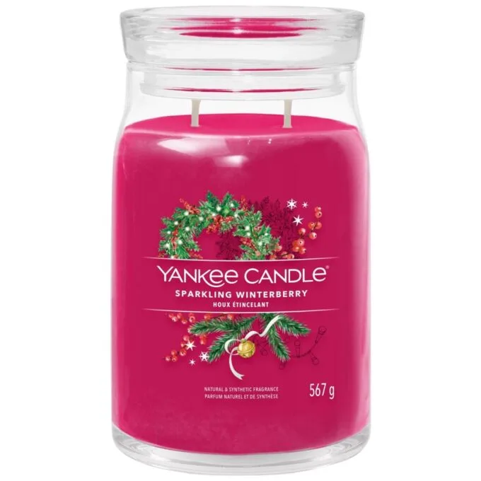Yankee Candle Signature Sparkling Winterberry Świeca Duża 567g — image 1