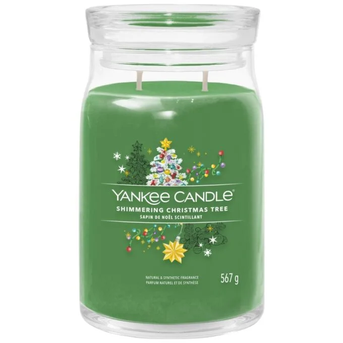 Yankee Candle Signature Shimmering Christmas Tree Świeca Duża 567g — image 1