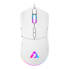 Armaggeddon Gaming Mouse Wired 12000CPI Silent , HUANO Switches FALCON V STEALTH White