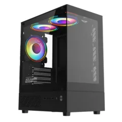 Armaggeddon Gaming Case M-ATX AQUARON DUPLEX 2 CHROMA Black (3x Chroma Fans)