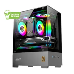 Armaggeddon Gaming Case M-ATX AQUARON NEMO Black (3x Chroma Fans & 250W 80+ PSU)