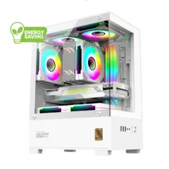 Armaggeddon Gaming Case M-ATX AQUARON NEMO White (3x Chroma Fans & 250W 80+ PSU)