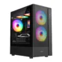 Armaggeddon Gaming Case M-ATX AQUARON NEMO 3 Black (5x RGB Fans & 250W 80+ PSU)