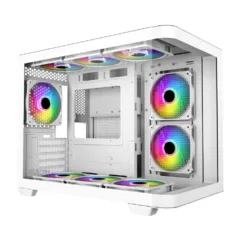 Armaggeddon Gaming Case ATX AQUARON X-Curve GiGa 10 E X10 With 10x ARGB Fans White
