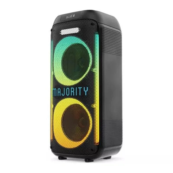 Majority Speakers Portable Karaoke PULSE P2 120W 2x6.5'' Wired Mic BT/USB/RGB UK — image 1
