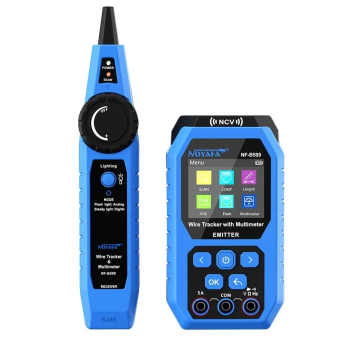 Noyafa Wire Tracker & Digital Multimeter with Cable Length Measurement, PoE Testing, NCV Detection, and LCD Display NF-B509 — image 1