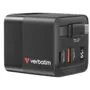Verbatim Charger Wall 65W GaN 2-Port Retractable Cable & Display