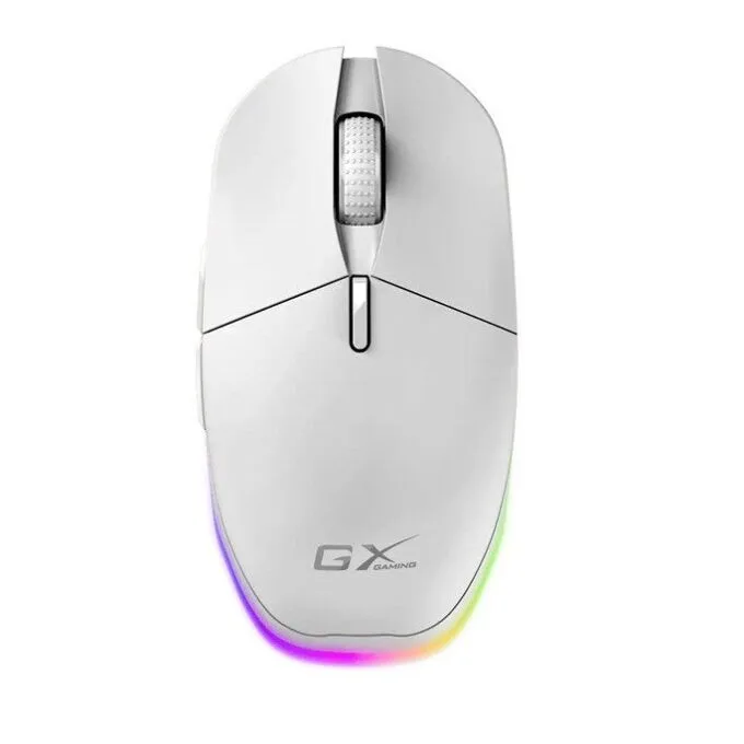 Genius Gaming Mouse Wireless+BT Recharg RGB AI 3200DPI Scorpion M8250 White — image 1