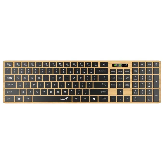 Genius Keyboard Wireless & BT AI Hot Keys Nordic Pine Style SlimStar 7250BT — image 1