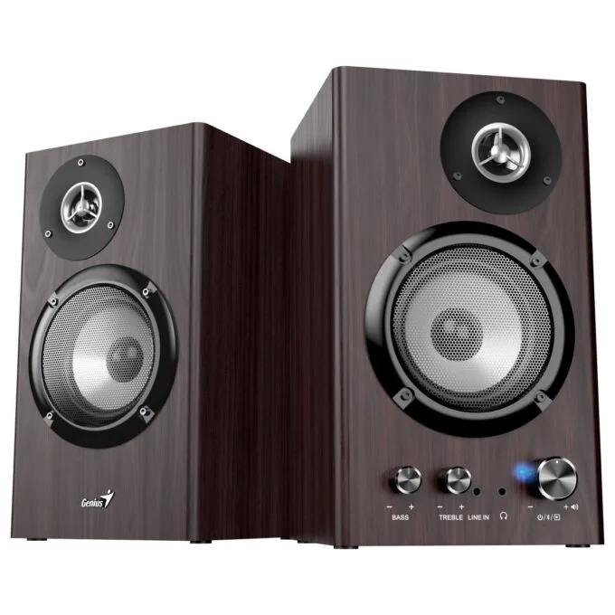 Genius PC Speakers 2.0 50W Aux & BT SP-HF1812BT Brown Wood — image 1