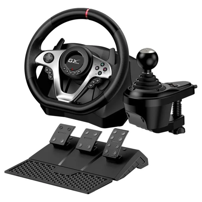 Genius Gaming Wheel Vibration-6+R Gears-3xFoot Pedals PC/PS3/PS4 SpeedMaster X1 — image 1