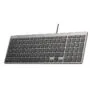 Unitek Keyboard Wired 99K USB-C/A English SlimTap T053 Space Grey