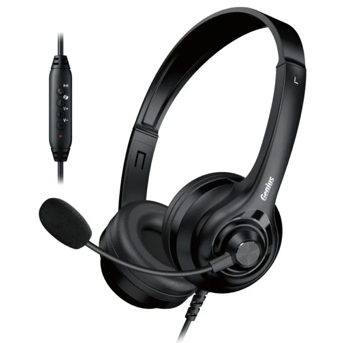 Genius PC Headset USB-A InLine Control & Ultra Soft Foam Cushions HS-235U AI — image 1