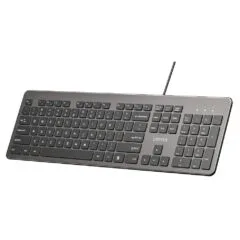 Unitek Keyboard Wired 104K USB-A English SlimTap T052 Space Grey