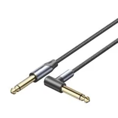 Vention AUDIO 6.3mm M to 6.3mm M Right Angle Braided-Metal 3.0m BKEHI
