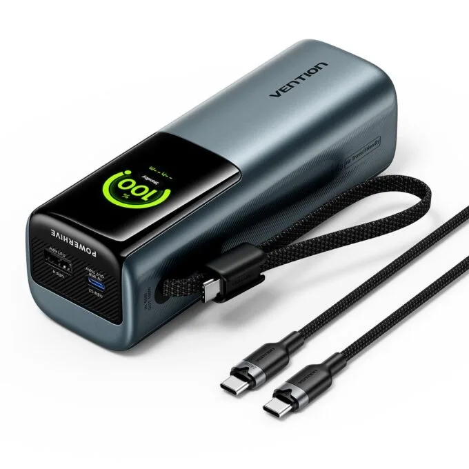 Vention Powerbank 20000mAh 165W 3xUSBC+USBA TFT Display +100W Cable FKFH0 — image 1
