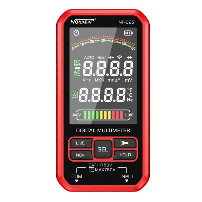 Noyafa Digital Multimeter for Resistance, Capacitance, Temperature, Frequency & AC/DC Voltage NF-625 — image 1