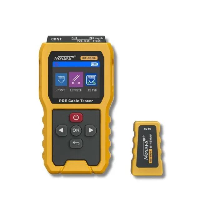 Noyafa Multi-Function Cable Tester for Continuity & Wiremap, PoE, Length Measurement, Port Flash, Color Screen & Rechargeable Battery NF-8504 — image 1