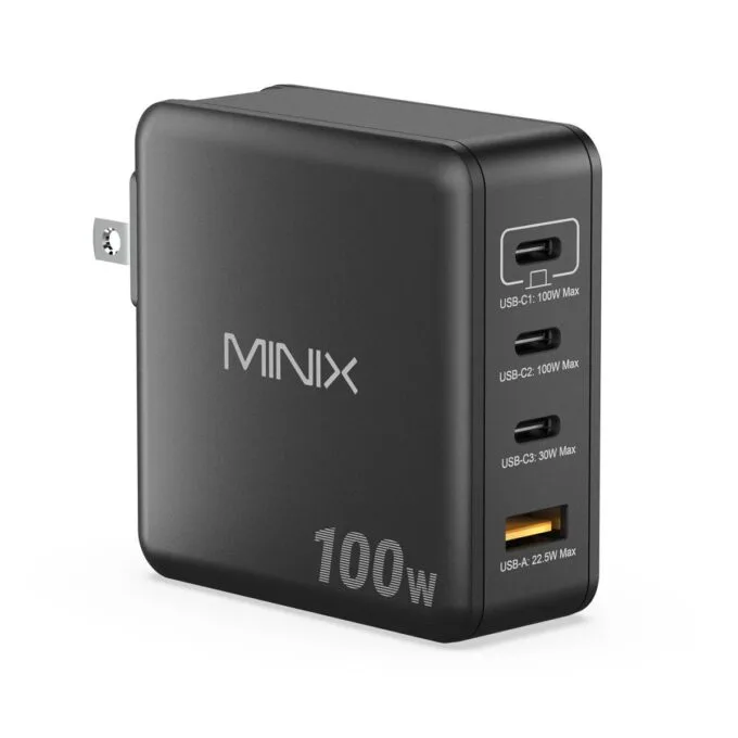 MINIX GaN Wall Charger 100W 3xUSB-C/1xUSB-A NEO P100 — image 1