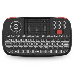 Rii Mini Keyboard Wireless 2.4GHz & Bluetooth with Touchpad, Scrollwheel, Media & L/R Keys i4