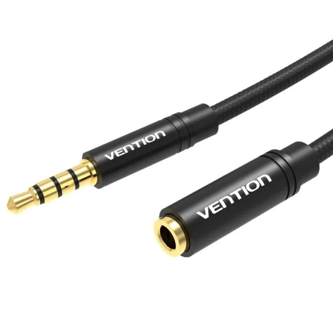 Vention AUDIO 3.5mm M-F Extension Cable Metal & Braided 2.0m BHBBH — image 1