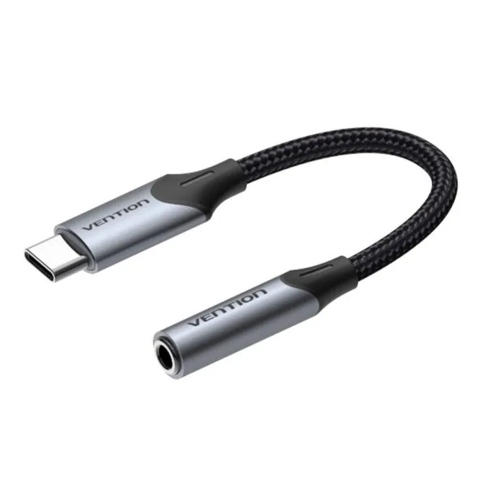 Vention AUDIO CONVERTER USB-C to 3.5mm Female Adaptor Braided 0.1m BGJHA — image 1