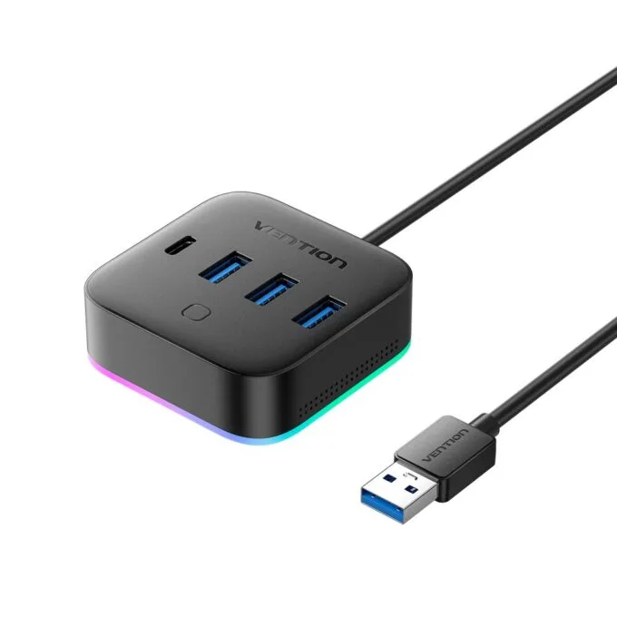 Vention IT HUB USB-A 3.0 3xA 1xC Desktop 0.5m Black CHZBD — image 1