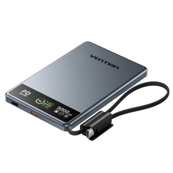 Vention MA Powerbank Wireless Magnetic 10000mAh 22.5W Wireless 15W Ultra Slim Grey FKLH0 — image 1