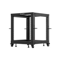 Lanberg Open Rack 19" 12U Adj.Depth 600-1000mm Black