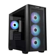 ASUS PC Case Gaming mATX Mesh Front Panel Tempered Glass Side Window 4x Pre-Installed ARGB Fans A21 PLUS Black