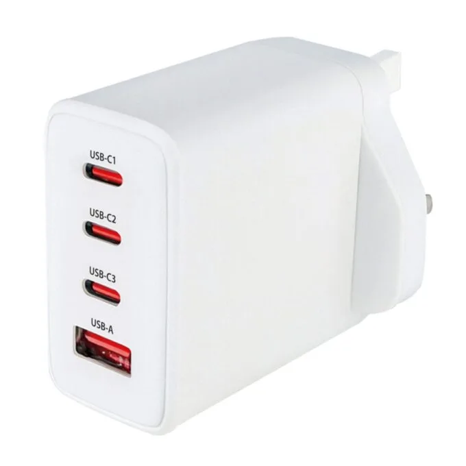 Mercury POWER Wall Charger 65W 3xUSBC 1xUSBA White 421.726UK — image 1
