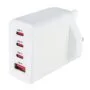 Mercury POWER Wall Charger 65W 3xUSBC 1xUSBA White 421.726UK