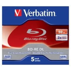 Verbatim BD-RE DL 50GB 2 x 5 Pack Jewel Case