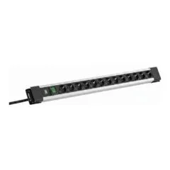 BACHMANN CONNECTUS 12xCEE7/3, 1xSwitch 2.0m CEE7/7 Gray