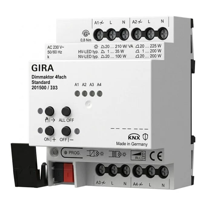 GIRA 201500 Dimmaktor 4f REG Std KNX Secure — image 1