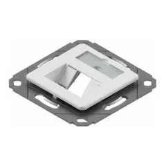 preLink / fixLink module recording, 2xKS m. Central plate 9x31.8 mm RAL 9010