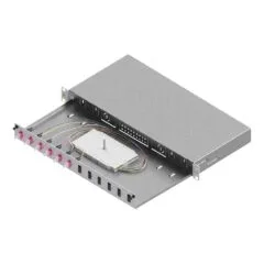 EasyLan LWL Spleibox Grade C 19-inch 1HE, 12 ports, 6x LC duplex, OM4