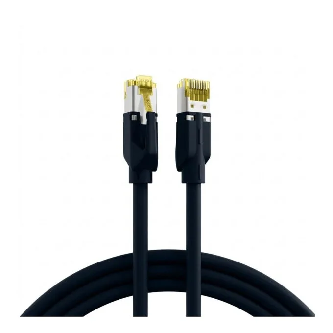 EFB RJ45 patch cable Cat.6A S/FTP LSZH Draka UC900 TM31 black 0,25m — image 1