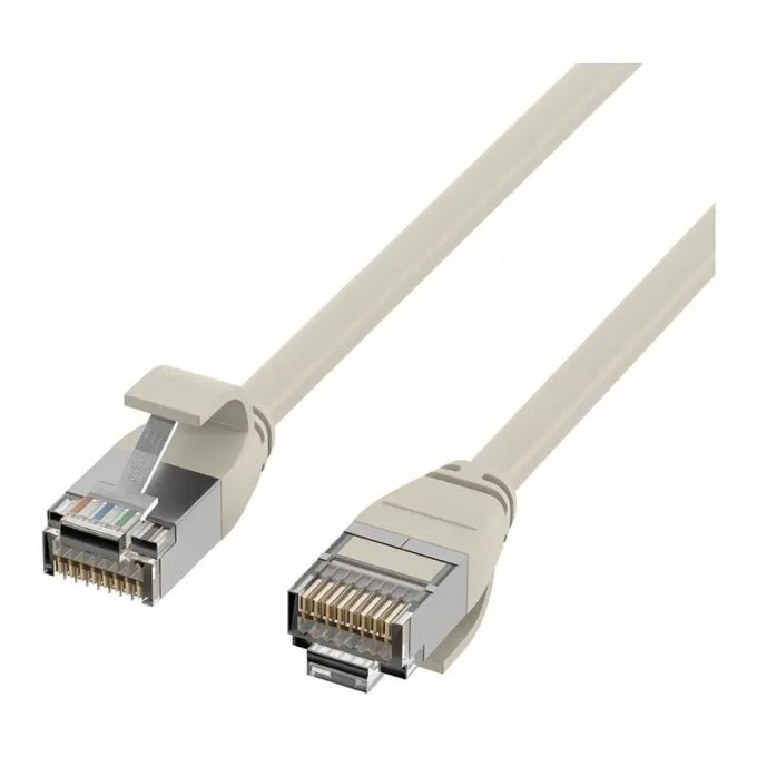 EFB RJ45 patch cable Cat.6A U/FTP TPE 4mm ultraflex grey 0.25m — image 1