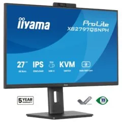 iiyama ProLite XB2797QSNPH-B1 27IN IPS LCD 4MS 2560X1440 350CD/M2 HDMI/DP/USB 2 computer monitor